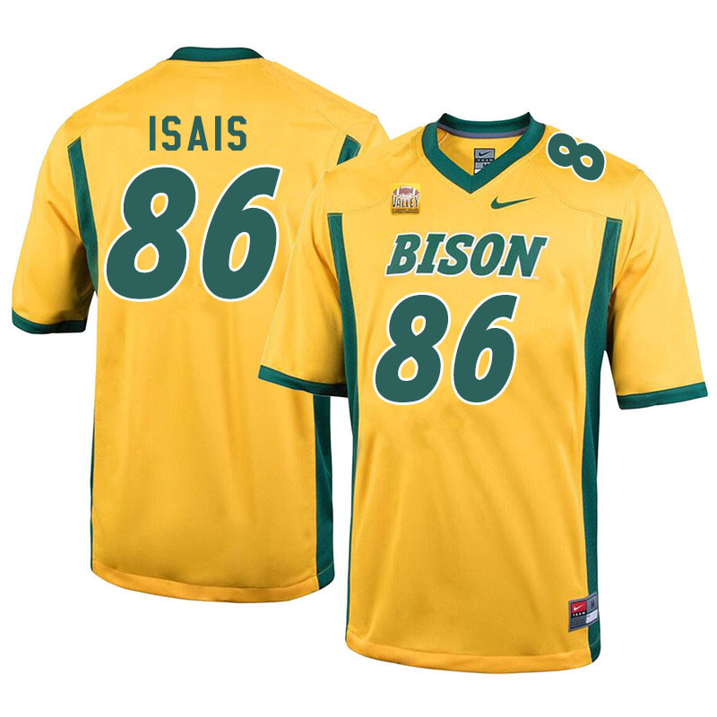 Men #86 Peter Isais North Dakota State Bison College Football Jerseys Sale-Yellow
